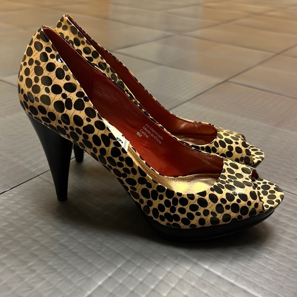 STYLE & CO. WOMENS CELINE LEOPARD HIGH HEELS NWT SIZE 9M